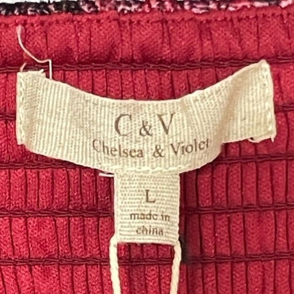 NWT Chelsea & Violet Red Floral Blouse Size Large‎ - Picture 3 of 11